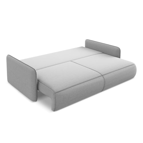 LaMiaSofa 3-zits slaapbank Palermo - velours - grijs - 216x105x86