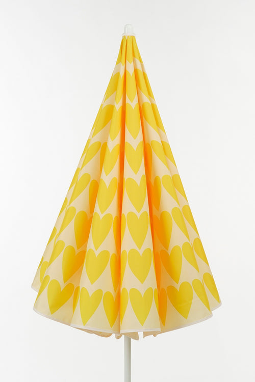 Mica Decorations Heart Strandparasol - H180 x Ø160 cm - Geel - vtwonen shop