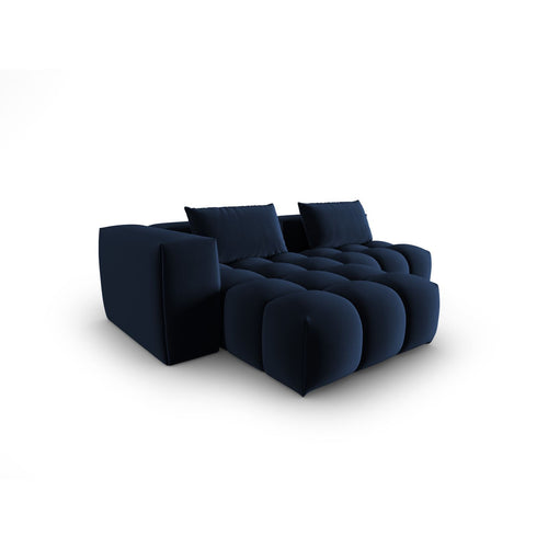Cosmopolitan Design - Modulaire hoekbank links Verona 3-zits, flueel koningsblauw - 145x205x70cm