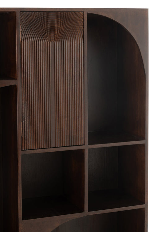 J-Line rek Mode - mango hout/mdf - bruin