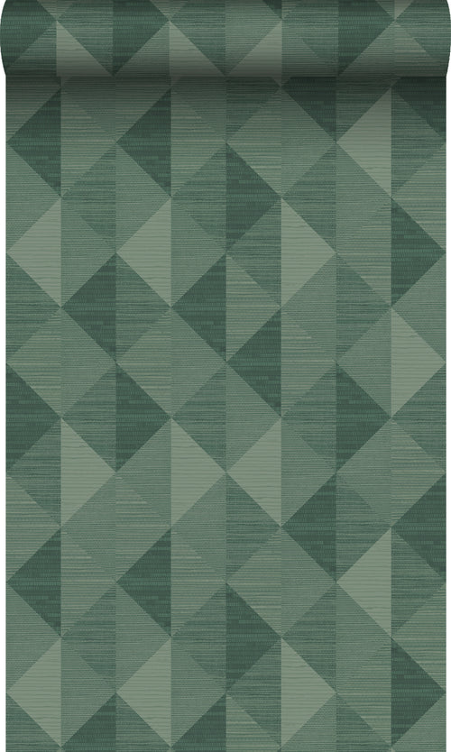 Origin Wallcoverings behang grasweefsel in grafisch 3D motief groen - 50 x 900 cm - 347885 - vtwonen shop