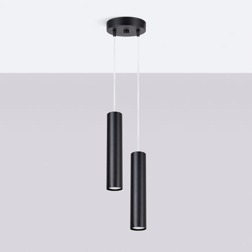 Sollux Lighting Hanglamp LAGOS 2P zwart - 15x15x118cm