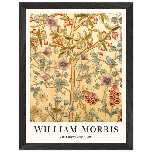 Artfulprints Poster met Lijst William Morris - The cherry tree 1895 II   - 30x40 cm - Meerkleurig