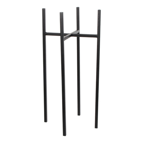 Mica Decorations Ascot Plantenstandaard - L24 x B24 x H55 cm - Metaal - Zwart - vtwonen shop