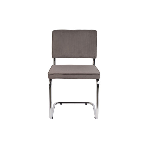 Zuiver Ridge Rib Eetkamerstoelen Grijs - Set van 2 - vtwonen shop