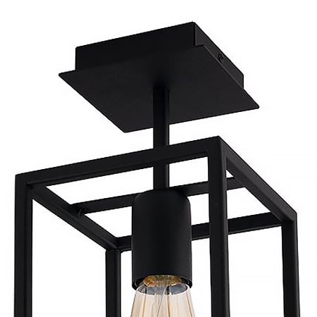 Nowodvorski plafondlamp Crate - 1 lichts - 15  x 30.5   cm - zwart - vtwonen shop