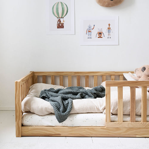 Petite Amélie Montessori vloerbed Nid - Peuterbed 70x140 cm -  Naturel - vtwonen shop