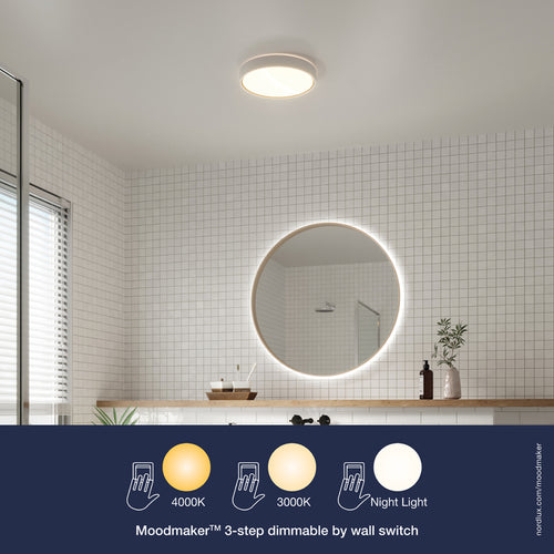 Nordlux Noxy Plafondlamp - LED Stepdim - 3000/4000K - IP44 - Wit - vtwonen shop