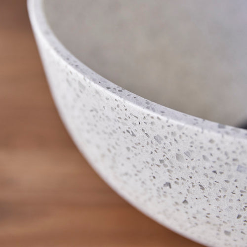 Tikamoon Ronde waskom van wit premium terrazzo ∅ 32 cm - Wit