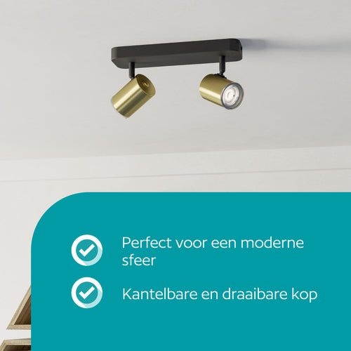 EGLO spot Consuma 1 - gu10 - 28 cm - messing