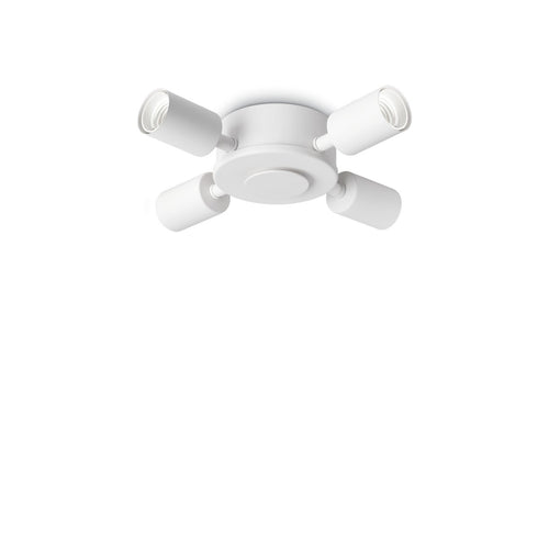 Ideal Lux SET UP Plafondlamp met meerdere armen, halfverzonken, wit, 4x E27 fitting