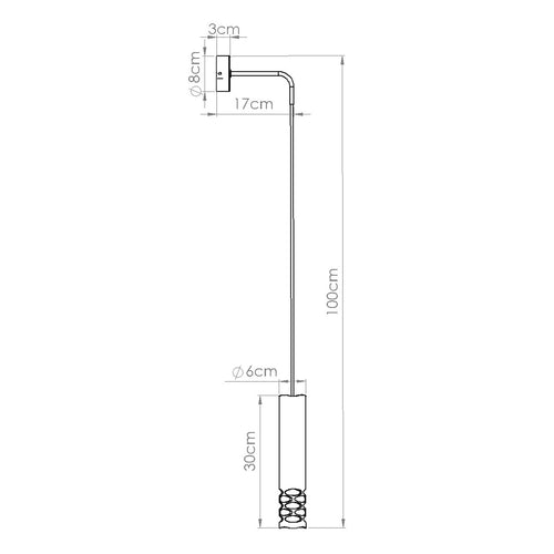 Sollux Lighting Wandlamp LIRO wit - 8x17x10cm