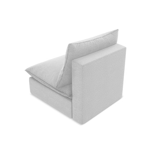 LaMiaSofa Bankmodule midden Ravenna - bouclé - zilver - 75x90x77