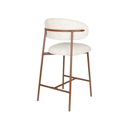 Housecraft Living Claes Barkrukken rugleuning 65 cm Gebroken Wit - Set van 2