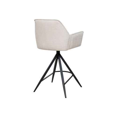 Giga Meubel Barstoel Noa Draaibaar - Beige/Zwart - Set van 2 - vtwonen shop