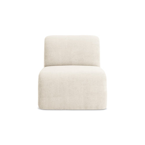 LaMiaSofa Bankmodule midden Cervo - chenille stof - lichtbeige - 70x94x75