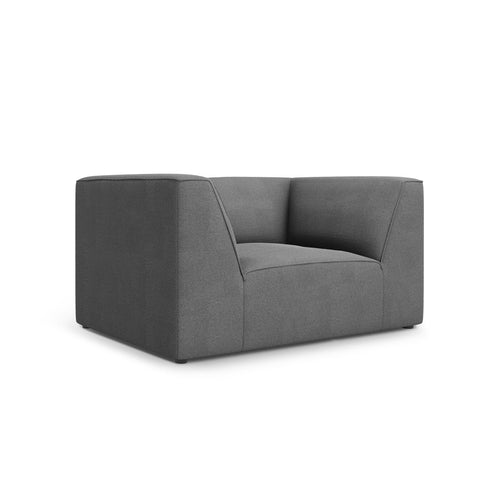 Cosmopolitan Design - Fauteuil Siena structurele stof grijs - 92x120x69cm