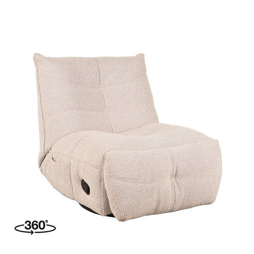 LABEL51 Fauteuil Take It Easy - Naturel Bouclé - Draaibaar - 84x104x94cm - vtwonen shop