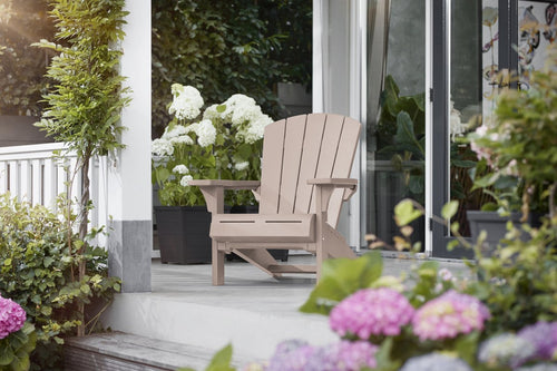 Keter Troy Adirondack Tuinstoel - 81x93x96,5cm - Soft Beige
