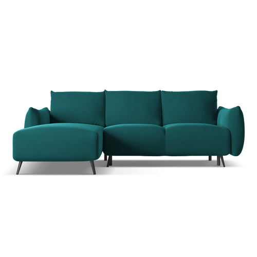 LaMiaSofa hoekbank links Genova - velours - marien - 242x162x86