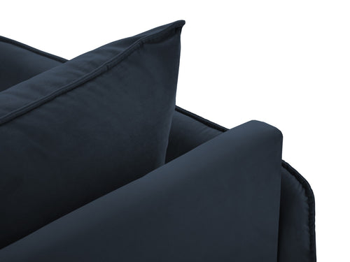 Cosmopolitan Design linker meridiaan Vienna flueel, donkerblauw - 170x110x95cm