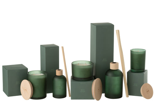 J-Line geurolie + stokjes Accords Essentiels - bois givré - groen - 550 ml - vtwonen shop
