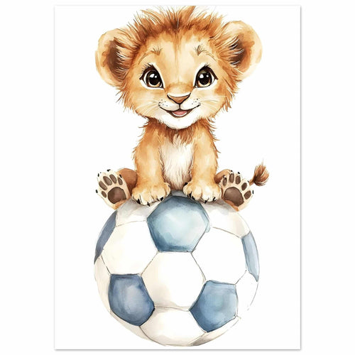 Artfulprints  Sportief leeuwtje   poster 50x70 cm - vtwonen shop