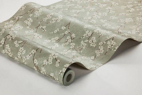 Borastapeter behang bloesemtak groen - 53 cm x 10.05 m - 660358 - vtwonen shop