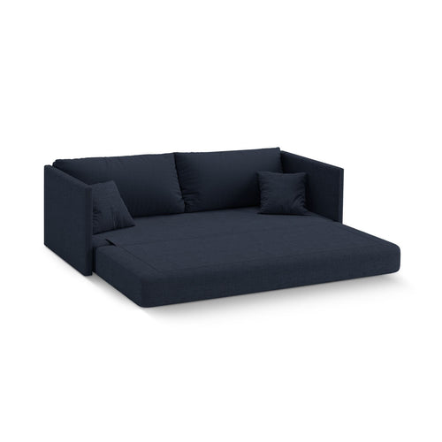 Cosmopolitan Design - Converteerbare bank Shannon 3-zits, structurele stof koningsblauw - 94x209x87cm