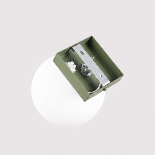 Sollux Lighting Plafondlamp YOLI 1 olijfgroen - 12x12x14,5cm