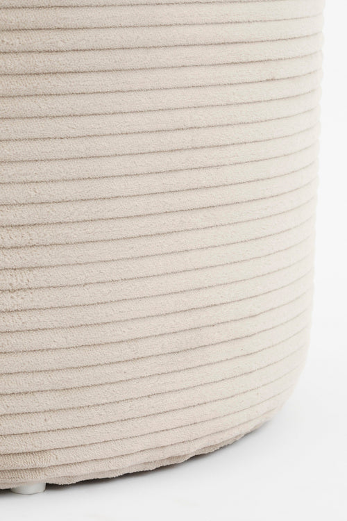 Mica Decorations Poef met Opbergruimte - H41 x  Ø42 cm - Off-white - vtwonen shop