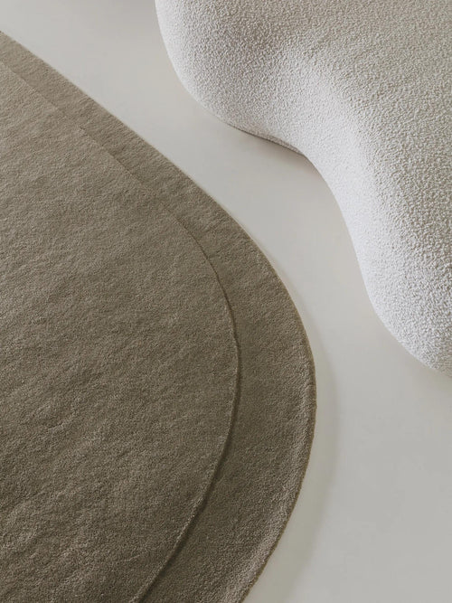 benuta wollen vloerkleed Shape - groen - 200x300 cm