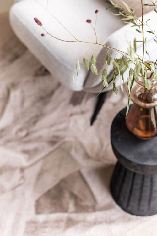 Interieur05 Rond Zacht Hoogpolig Vloerkleed Lux Beige / Taupe - 160 x 160 cm - vtwonen shop