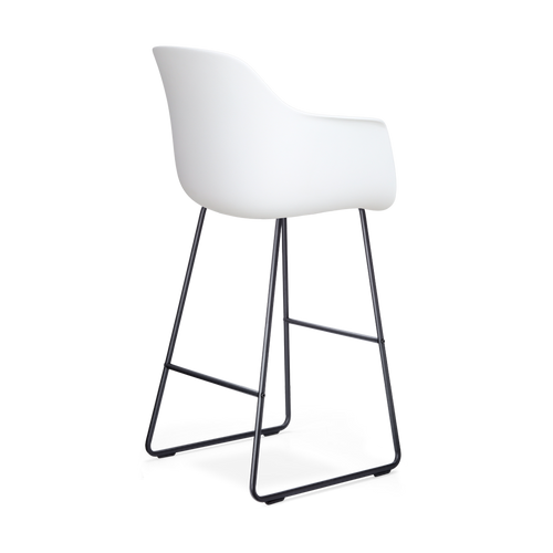 Nolon Nino-Puk barkruk wit - zwart onderstel - 75 cm - set van 2