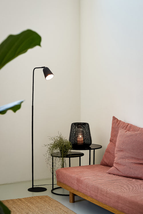 Light & Living bijzettafel DUARTE - Ø50x52cm - zwart - Set van 2