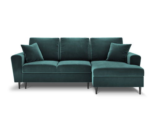 Cosmopolitan Design Converteerbare hoekbank rechts met opbergdoos Kyoto 4-zits, flueel, olie - 145x241x88cm