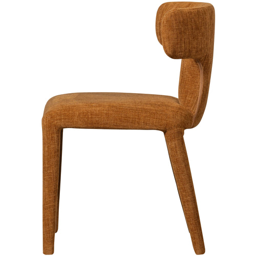 WOOOD eetkamerstoelen Permit - Polyester - Cinnamon - Set van 6