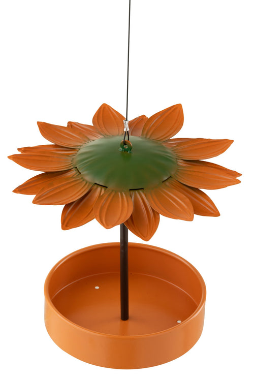 J-Line vogelhuisje - metaal - oranje