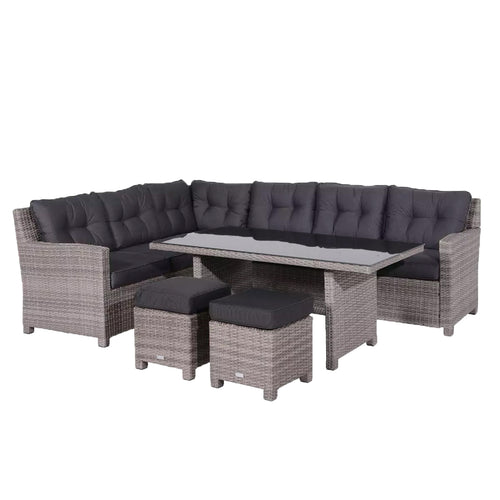 Blue bird lounge-diningset - 5-delig - links - grey - reflex black - vtwonen shop