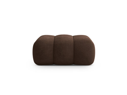 Cosmopolitan Design Poef Koge flueel chocolade - 95x95x40cm