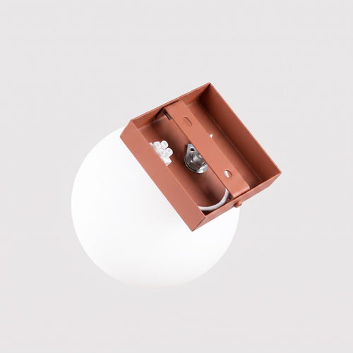 Sollux Lighting Plafondlamp YOLI 1 rode oker - 12x12x14,5cm