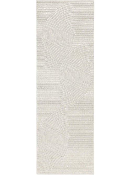 benuta binnen- en buitenloper Mars - crème - 80x240 cm