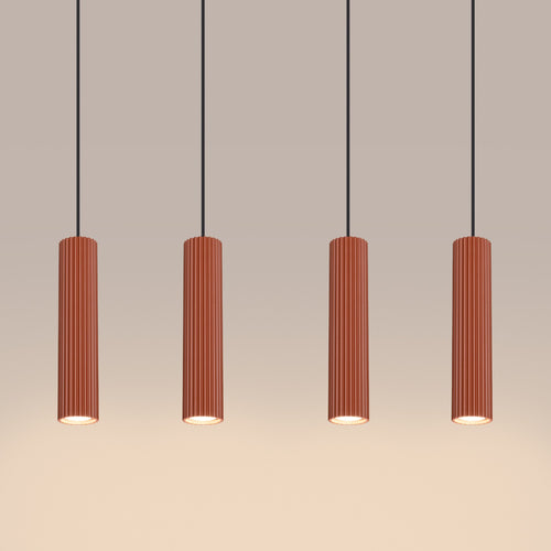 Sollux Lighting Hanglamp KARBON 4L rode oker - 81x5x120cm