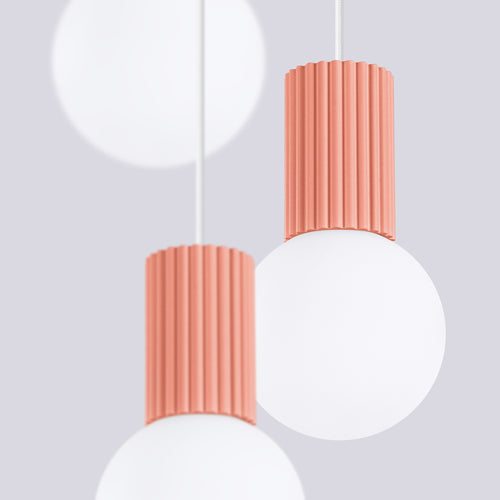 Sollux Lighting Hanglamp HALO 3P perzik - 25x25x125cm