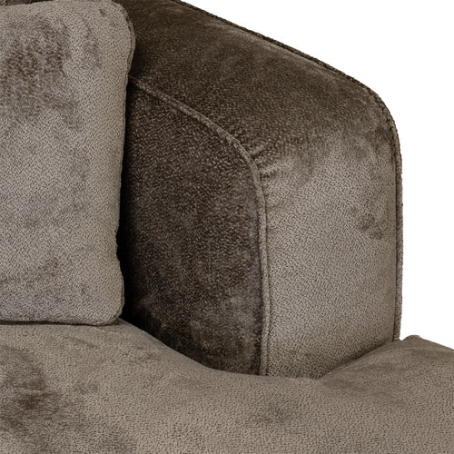 Giga Meubel Chaise Longue Bank Nantes - 3-Zits - Rechts - Taupe