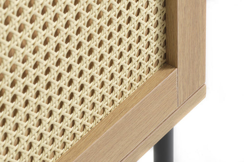 Rebellenclub Wandkast Berley - Eiken met Rattan - vtwonen shop