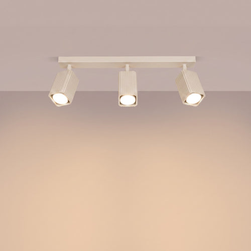 Sollux Lighting Plafondlamp RAYO 3L beige - 45x6x16,5cm