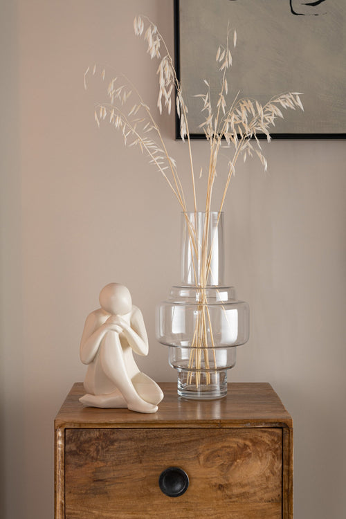 J-Line droogbloemen - bundel gedroogde Haver - riet - ecru