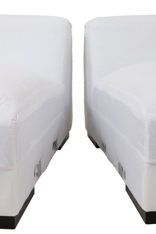 J-Line onderstel Zetel + 9 Kussens Monaco Xl - textiel - wit