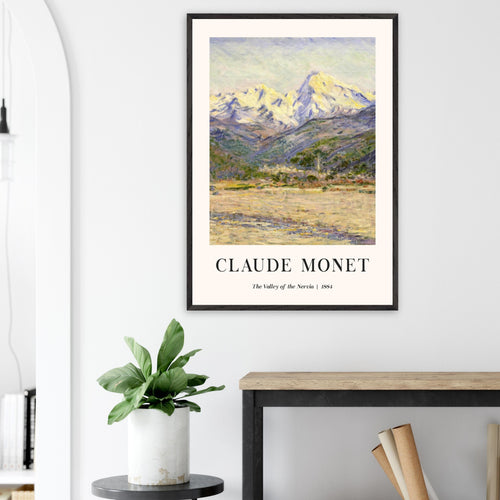 Artfulprints Poster Claude Monet - The valley of the Nervia   - 50x70 cm - Bruin